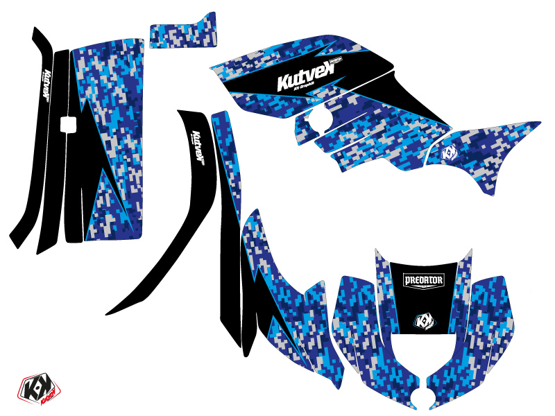 Kit Déco Quad Predator Yamaha 450 Grizzly Bleu - vue 2