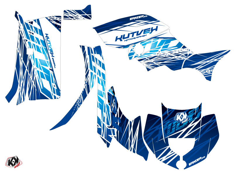 Kit Déco Quad Eraser Yamaha 450 Grizzly Bleu (2008-2018) - vue 2