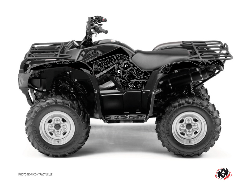Kit déco quad Zombies Dark Yamaha 450 Grizzly noir (2008-2018) KUTVEK