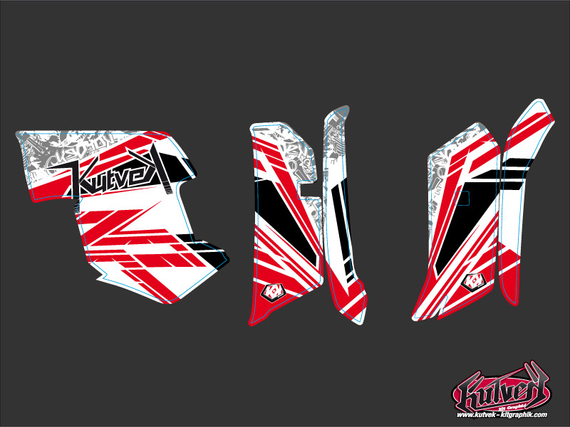 Kit Déco Quad Spirit Yamaha 550-700 Grizzly Rouge (2008-2015) KUTVEK - vue 2