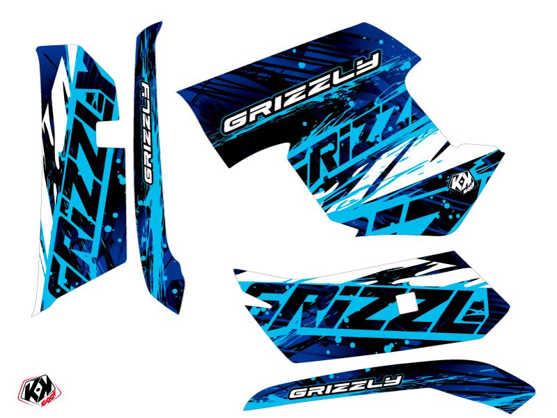 Kit Déco Quad Wild Yamaha 550-700 Grizzly Bleu (2008-2015) KUTVEK - vue 2