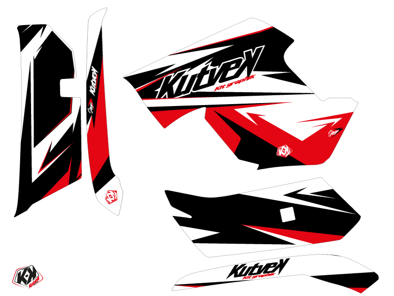 Kit Déco Quad Stage Yamaha 550-700 Grizzly Noir Rouge (2008-2015) - vue 2