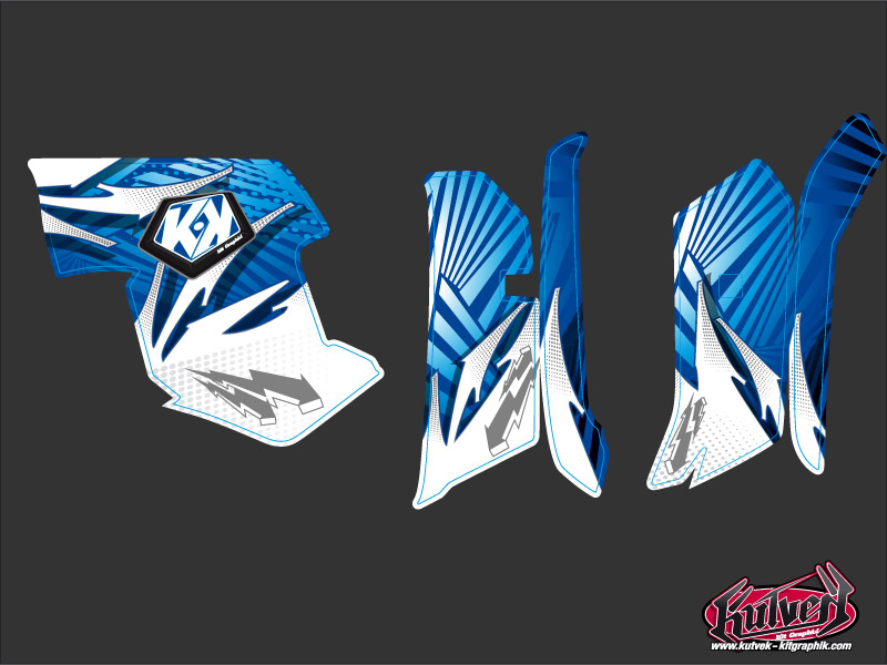 Kit de décoration Quad Graff Yamaha 550-700 Grizzly Bleu 2008-2015 KUTVEK - vue 2
