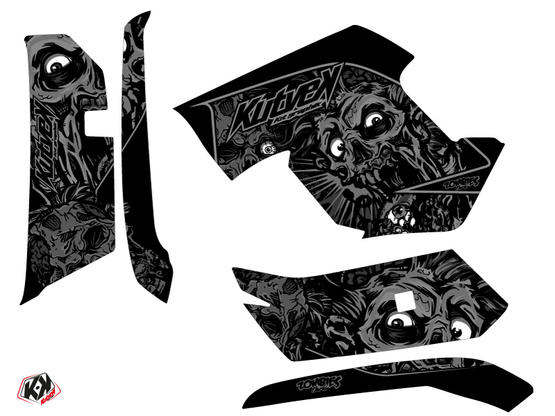 Kit Déco Quad Zombies Dark Yamaha Grizzly 550-700 Noir 2008-2015 KUTVEK - vue 2