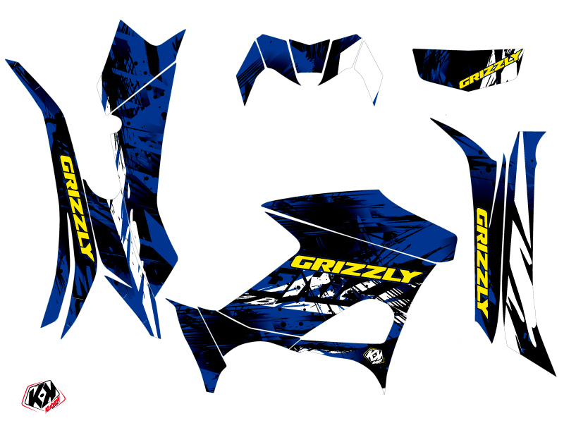 Kit Déco Quad Wild Yamaha 700-708 Grizzly Bleu (2016-2021) - vue 2