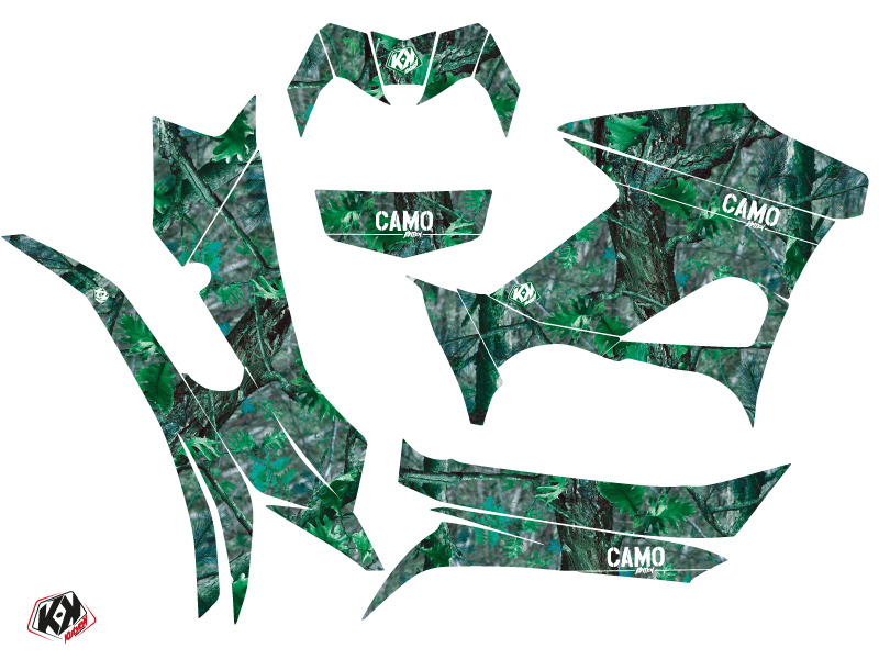 Kit décoration Quad Camo Yamaha Grizzly 700-708 Vert KUTVEK (2016-2021) - vue 2