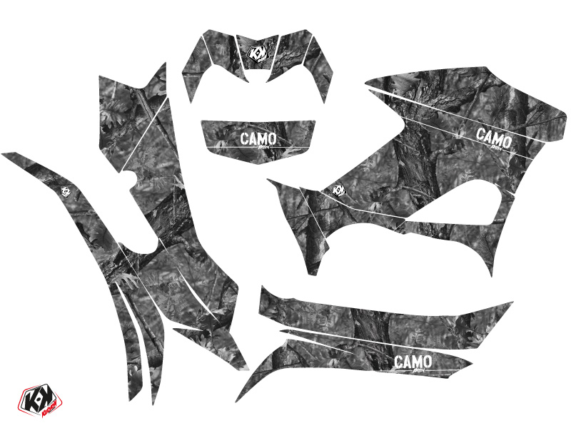 Kit Déco Quad Camo Yamaha Grizzly 700-708 Gris KUTVEK (2016-2021) - vue 2
