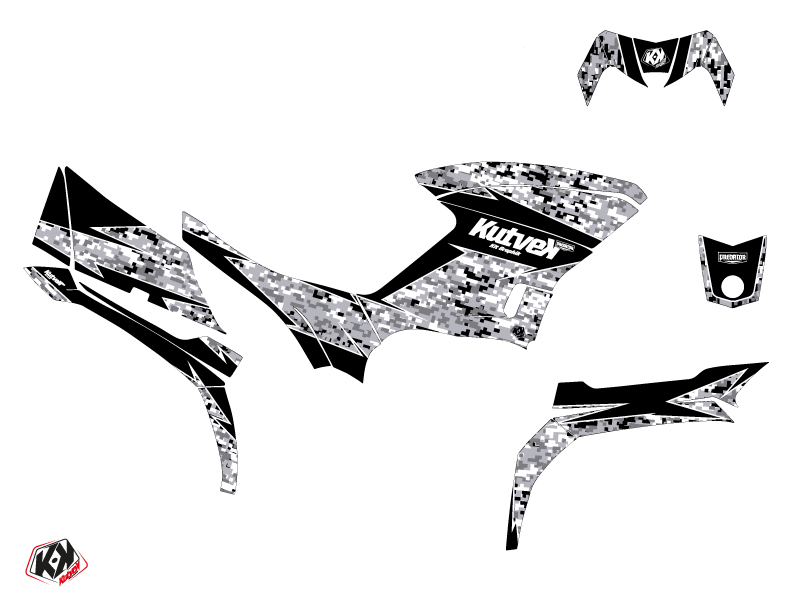 Kit Déco Quad Predator Yamaha 450 Kodiak Gris (2003-2017) - vue 2