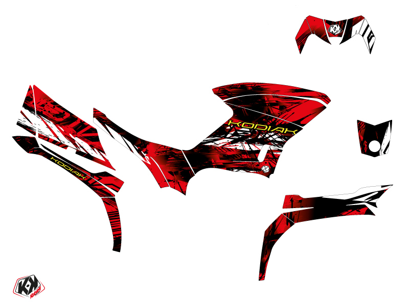 Kit Décoration Quad Wild Yamaha 450 Kodiak Rouge (2018-2023) - vue 2
