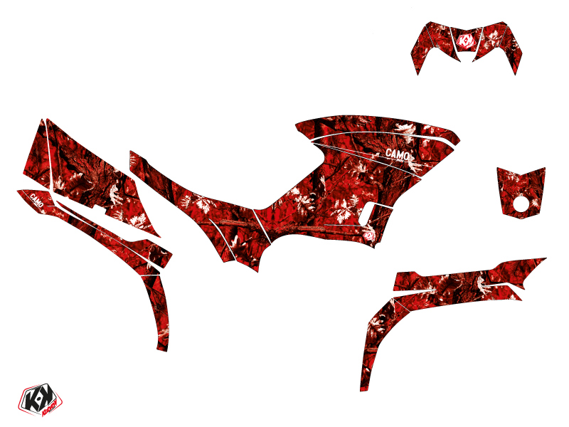 Kit Déco Quad Camo Yamaha 450 Kodiak Rouge KUTVEK (2018-2023) - vue 2