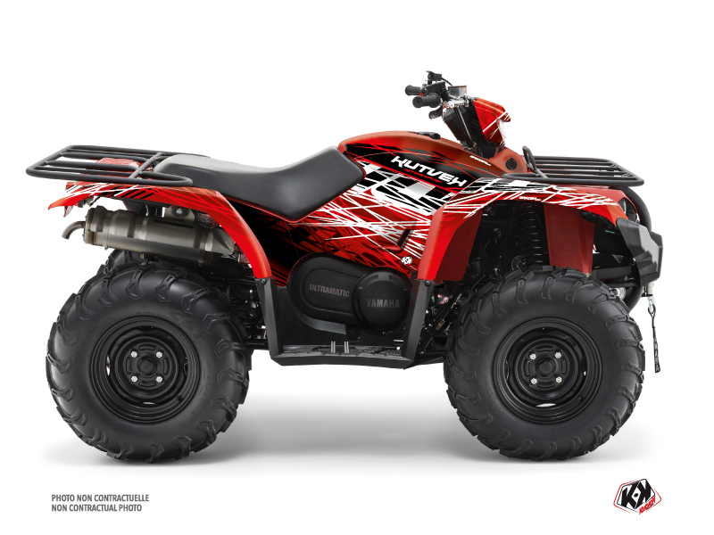 Kit déco quad Eraser Yamaha 450 Kodiak rouge blanc 2018-2023