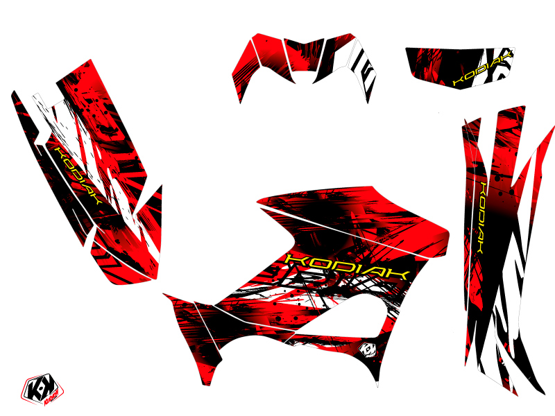 Kit Déco Quad Wild Yamaha 700-708 Kodiak Rouge (2016-2023) - vue 2