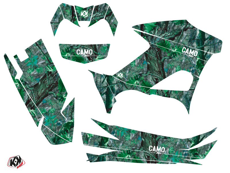 Kit Déco Quad Camo Yamaha Kodiak 700-708 Vert 2016-2023 KUTVEK - vue 2