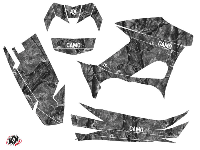 Kit Déco Quad Camo Yamaha 700-708 Kodiak Gris (2016-2023) KUTVEK - vue 2