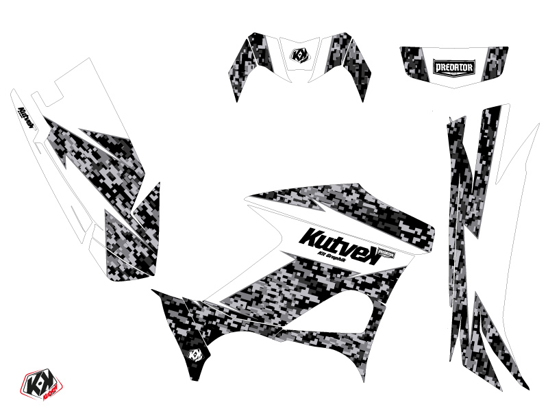 Kit Décoration Quad Prédateur Yamaha Kodiak 700-708 Blanc (2016-2023) - vue 2