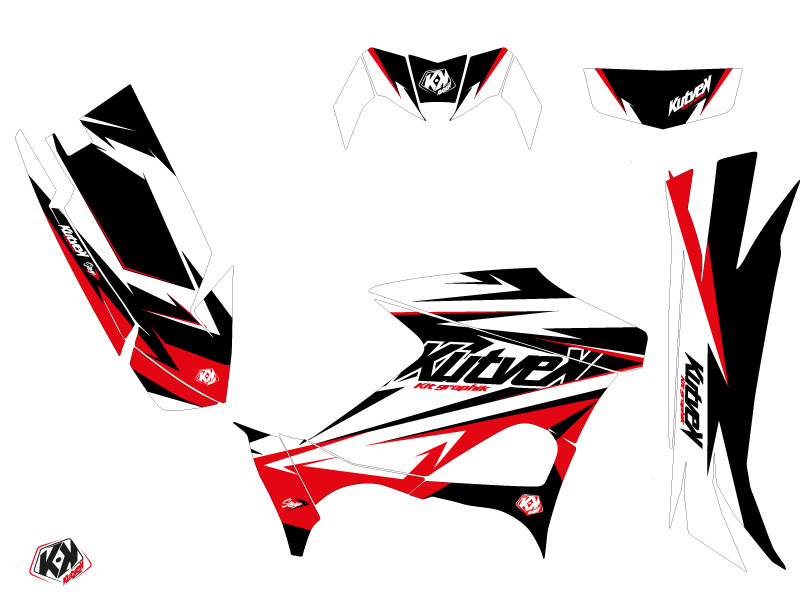 Kit Déco Quad Stage Yamaha 700-708 Kodiak Noir Rouge (2016-2023) Kutvek - vue 2