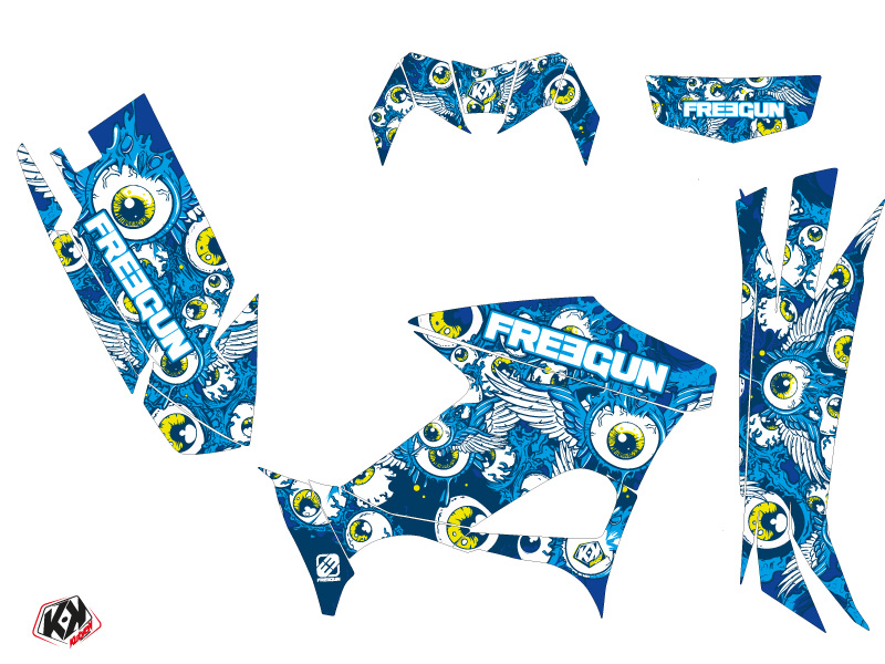 Kit Déco Quad Freegun Eyed KUTVEK Yamaha 700-708 Kodiak Bleu (2016-2023) - vue 2