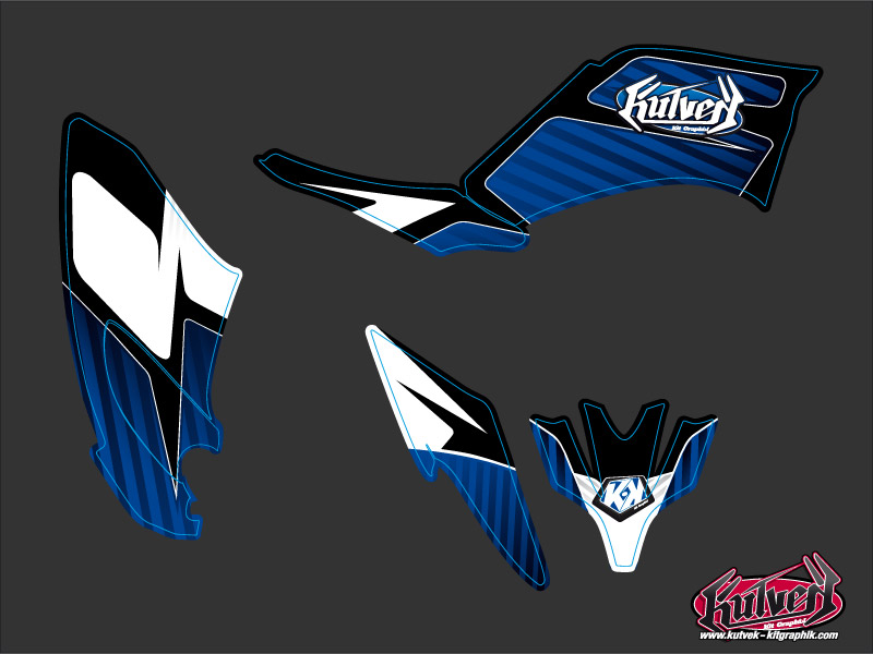 Kit Déco Quad Factory Yamaha 250 Raptor Bleu (2008-2014) KUTVEK - vue 2