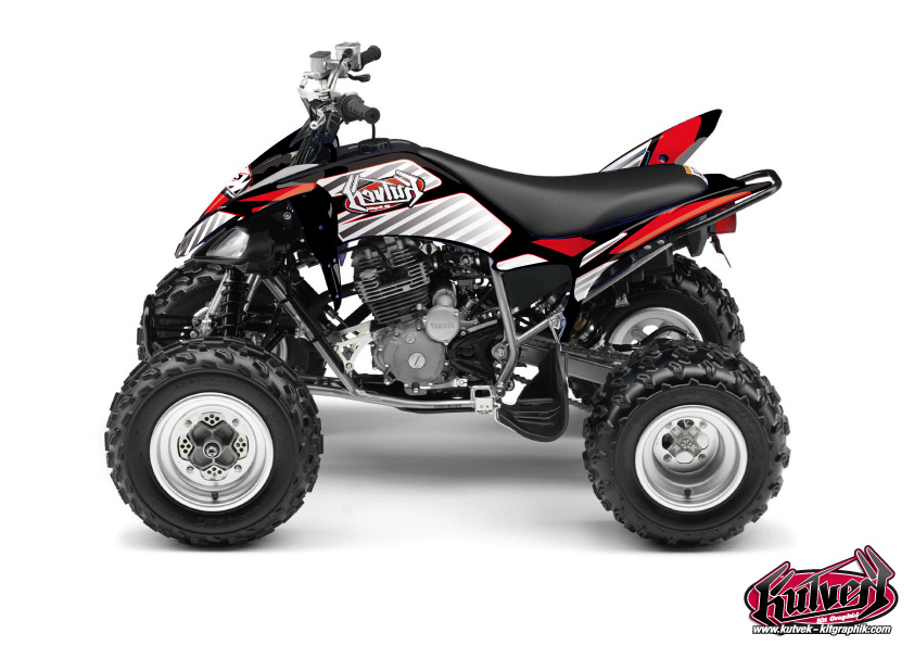 Kit Déco Quad Factory Yamaha 250 Raptor Rouge (2008-2014) KUTVEK
