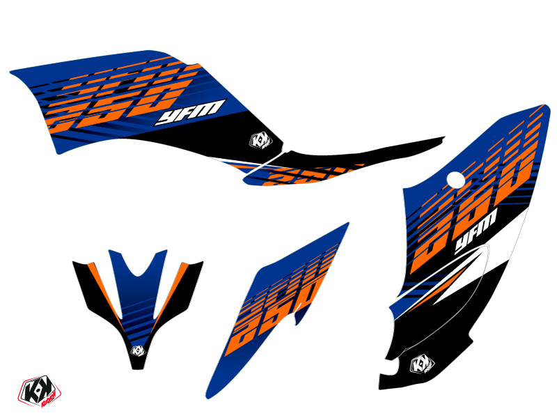 Kit Déco Quad Flow Yamaha 250 Raptor Orange (2008-2014) KUTVEK - vue 2