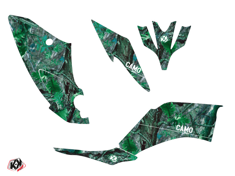 Kit déco quad Yamaha 250 Raptor camouflage vert KUTVEK (2008-2014) - vue 2
