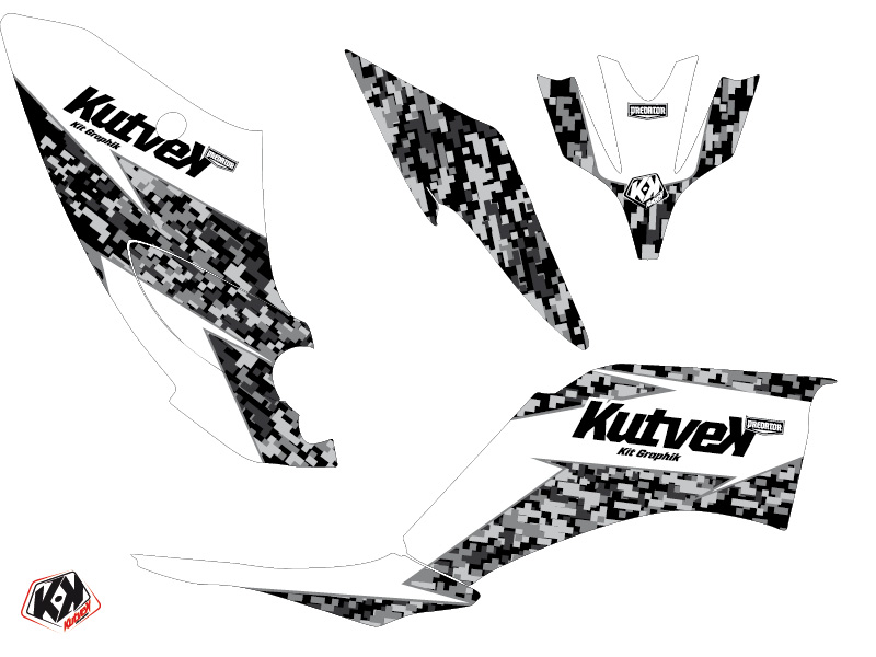 Kit décoration Kutvek Predator Yamaha 250 Raptor blanc (2008-2014) - vue 2
