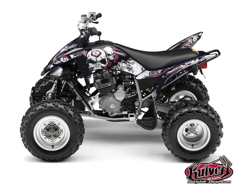 Kit Déco Quad Trash Yamaha 250 Raptor Noir Rose (2008-2014)