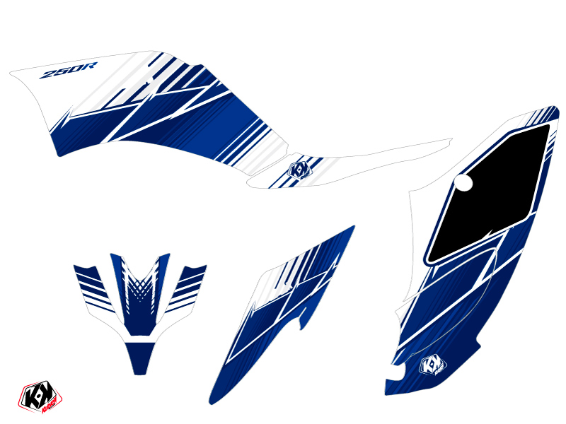 Kit Déco Quad Stripe Yamaha 250 Raptor Bleu Nuit (2008-2014) - vue 2