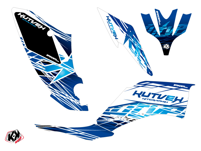 Kit décoration Quad Eraser Yamaha 250 Raptor Bleu (2008-2014) - vue 2