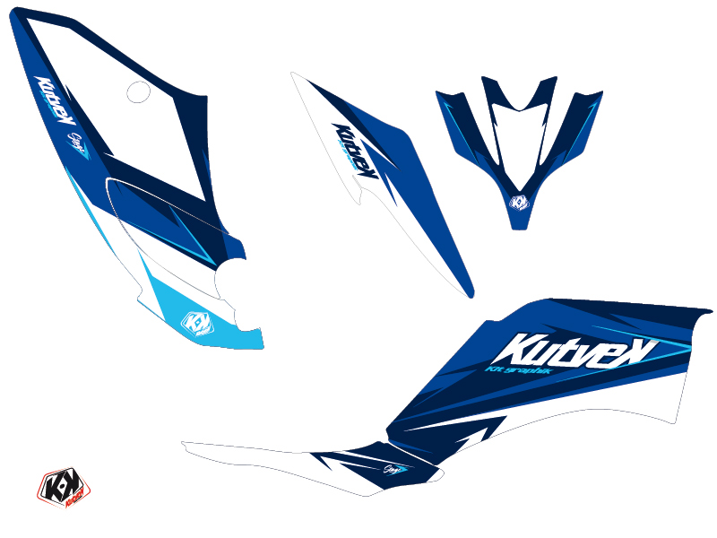 Kit Déco Quad Stage Yamaha 250 Raptor Bleu (2008-2014) KUTVEK - vue 2