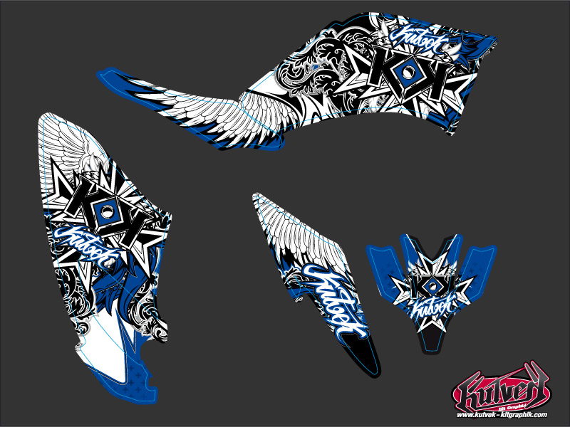 Kit Déco Quad Demon Yamaha 250 Raptor Bleu - vue 2