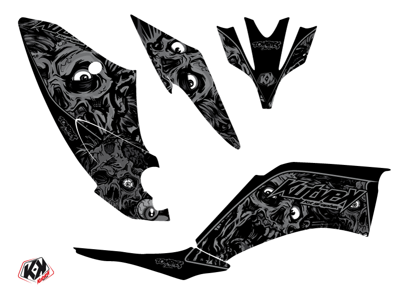 Kit décoration quad Zombies Dark Yamaha 250 Raptor noir (2008-2014) KUTVEK - vue 2