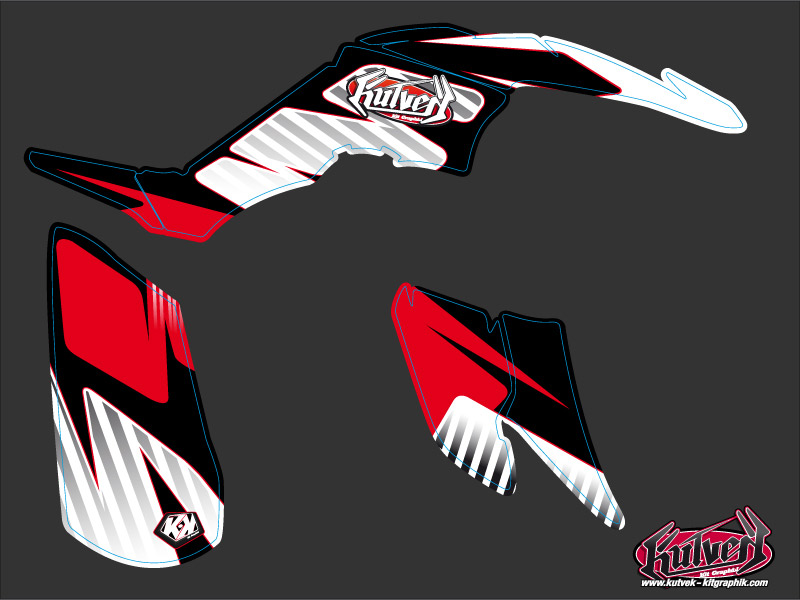 Kit Déco Quad Factory Yamaha 350 Raptor Rouge (2005-2015) KUTVEK - vue 2