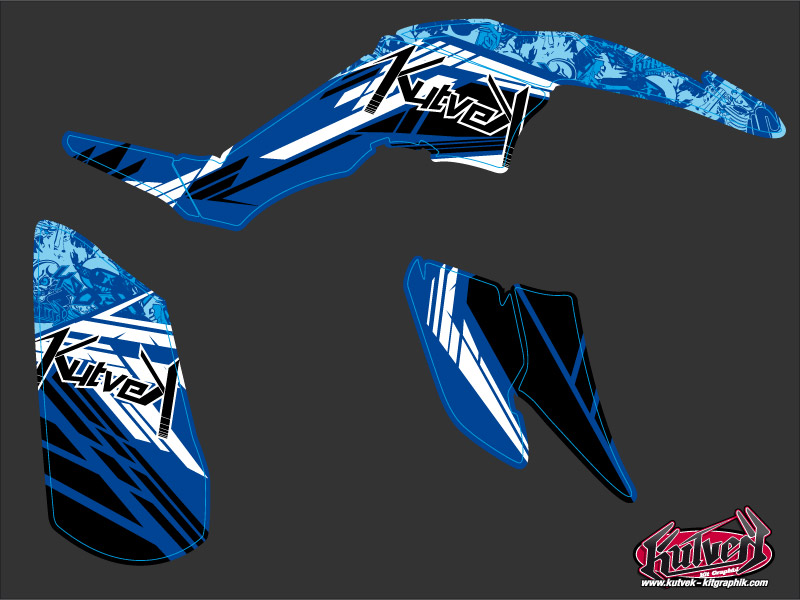 Kit décoration Yamaha Raptor 350 Spirit bleu KUTVEK - vue 2