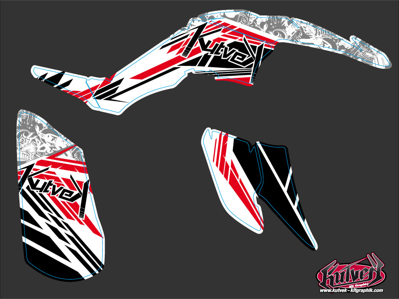 Kit Déco Quad Spirit Yamaha 350 Raptor Rouge (2005-2015) KUTVEK - vue 2