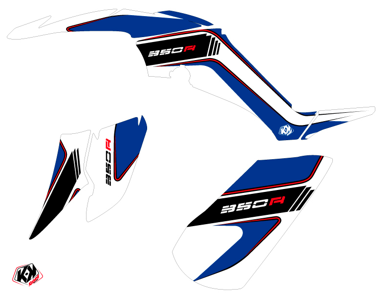 Kit décoration quad Yamaha 350 Raptor Corporate bleu KUTVEK - vue 2