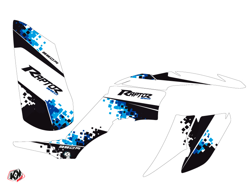 Kit Déco Quad Hangtown Yamaha 350 Raptor Bleu KUTVEK (2005-2015) - vue 2