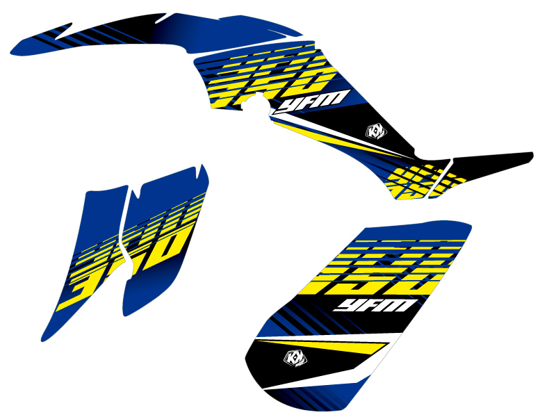 Kit Déco Quad Flow Yamaha 350 Raptor Jaune (2005-2015) - vue 2