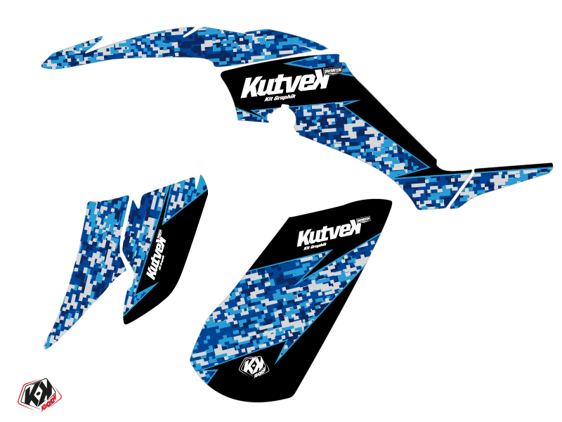 Kit Déco Quad Predator Yamaha 350 Raptor Bleu KUTVEK (2005-2015) - vue 2