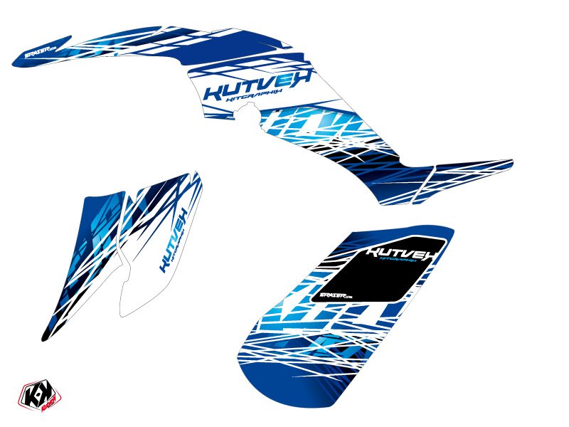 Kit plastiques Kutvek Déco Eraser Yamaha 350 Raptor Bleu (2005-2015) - vue 2