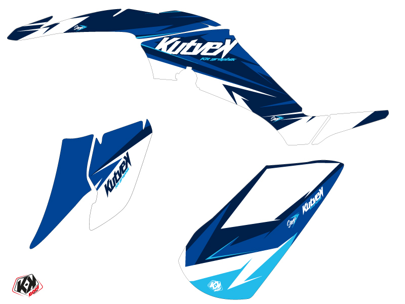 Kit Déco Quad Stage Yamaha 350 Raptor Bleu (2005-2015) KUTVEK - vue 2