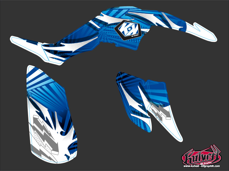 Kit Déco Quad Graff Yamaha 350 Raptor Bleu (2005-2015) - vue 2