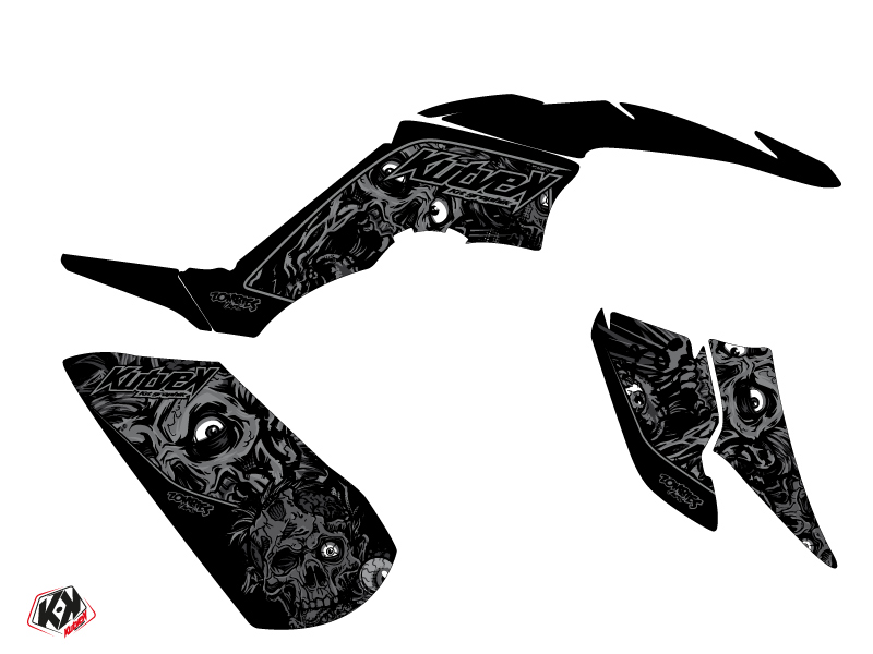 Kit Déco Quad Zombies Dark Yamaha 350 Raptor Noir (2005-2015) KUTVEK - vue 2