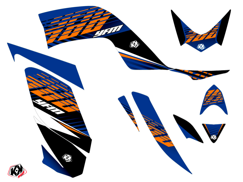 Kit décoratif Quad Flow Yamaha 660 Raptor orange KUTVEK (2001-2005) - vue 2