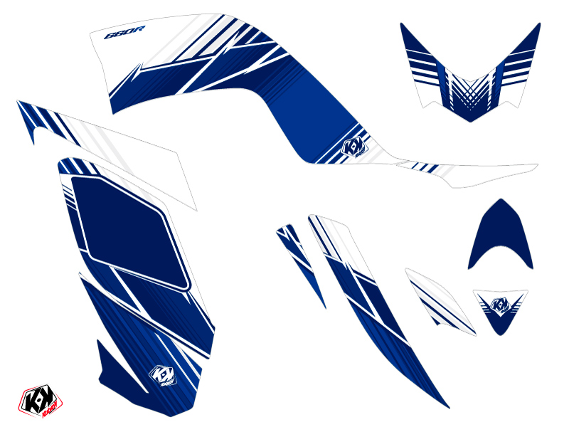 Kit Déco Quad Stripe Yamaha 660 Raptor Bleu Nuit (2001-2005) - vue 2