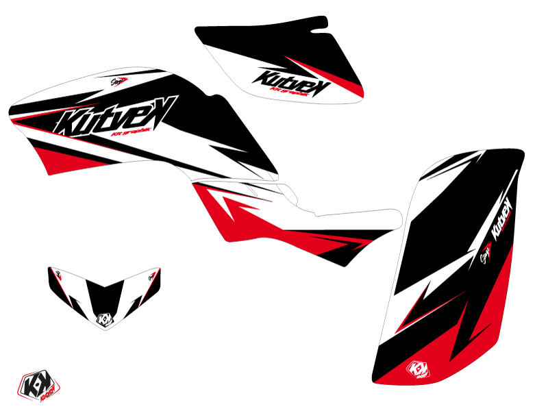 Kit décoration Quad Stage Yamaha 660 Raptor noir rouge (2001-2005) KUTVEK - vue 2