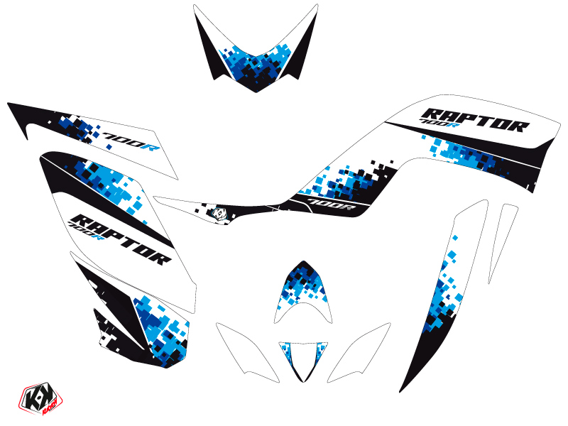 Kit Déco Quad Hangtown Yamaha 700 Raptor Bleu (2006-2012) KUTVEK - vue 2