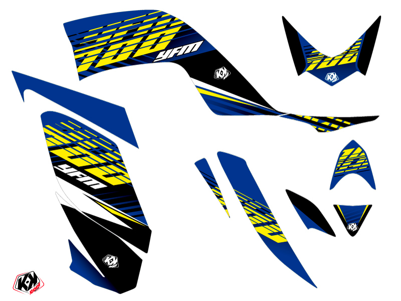 Kit Décoration Quad Flow Yamaha 700 Raptor Jaune (2006-2012) KUTVEK - vue 2