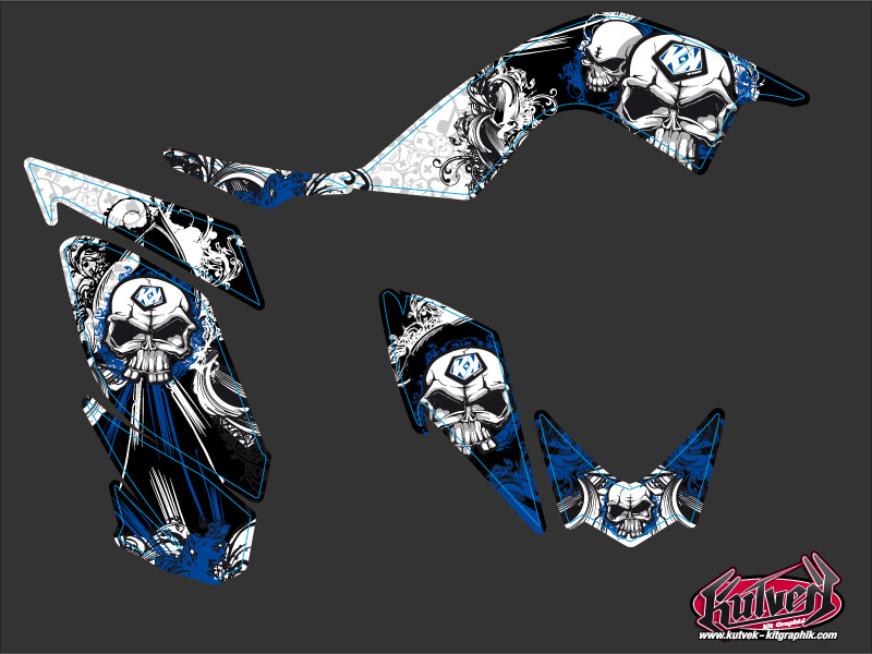 Kit Déco Quad Trash Yamaha 700 Raptor Noir Bleu (2006-2012) KUTVEK - vue 2