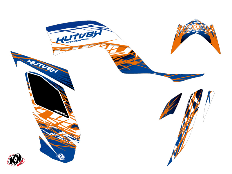Kit Déco Quad Eraser Yamaha 700 Raptor Bleu Orange (2006-2012) - vue 2
